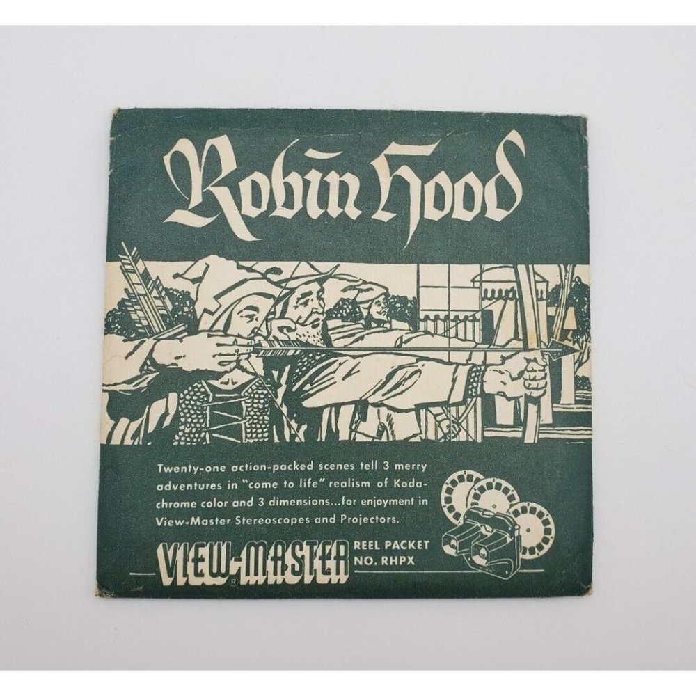 View-Master ROBIN HOOD 972 A,B,C  Sawyer's 1954 3 Reel Set + Booklet